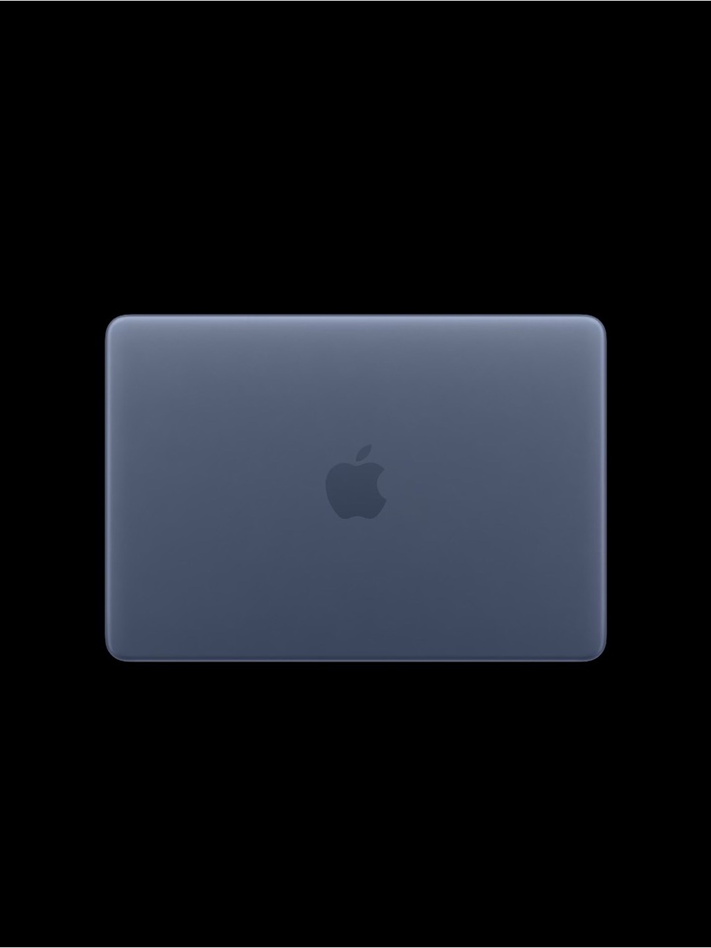 Apple MacBook Space Gray-Blue Top View with Matching Trackpad